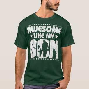 T-shirt Maman Papa Cite Awesome Comme Mon Fils Joyeux Père
