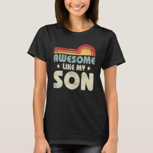 T-shirt Maman Papa Cite Awesome Comme Mon Fils Joyeux Père