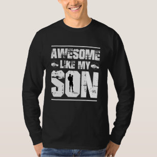 T-shirt Maman Papa Cite Awesome Comme Mon Fils Joyeux Père