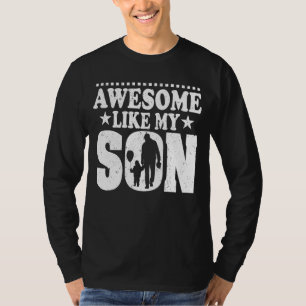 T-shirt Maman Papa Cite Génial Comme Mon Fils Mère Père D