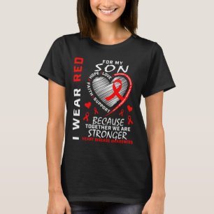 T-shirt Maman Papa Je Porte Le Rouge Pour Mon Fils Cherche