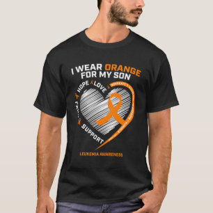 T-shirt Maman Papa Leucémie Sensibilisation Fils Leucémie