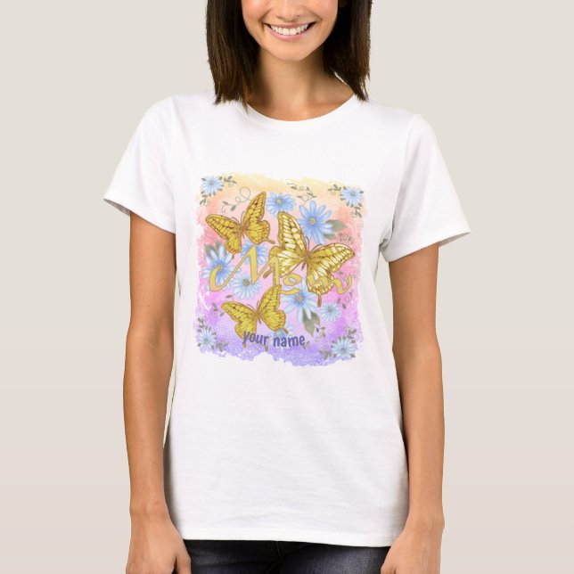 T-shirt Maman papillon (Devant)