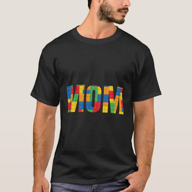 T-shirt Maman Parent Brick Master Builder Blocs Se (Devant)