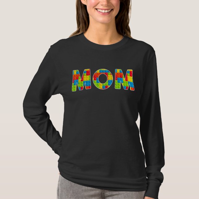 T-shirt Maman Parent Brick Master Builder Blocs Se (Devant)