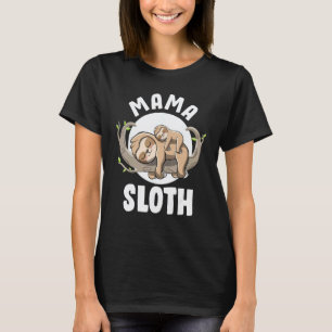 T-shirt Maman Paresseux Annonce de Grossesse Mignonne Mama