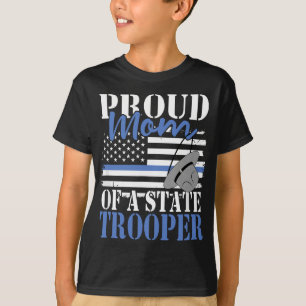 T-shirt Maman patriotique d'un officier de police de l'Éta