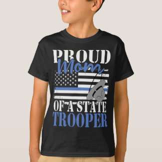 T-shirt Maman patriotique d'un officier de police de l'Éta