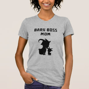 T-shirt Maman patronne de grange amoureuse des animaux de