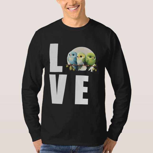T-shirt Maman Perruche Amour Perruche Oiseau 1 (Devant)