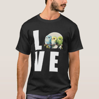 T-shirt Maman Perruche Amour Perruche Oiseau 1