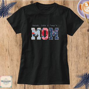 T-shirt Maman personnalisé Faux Patchwork