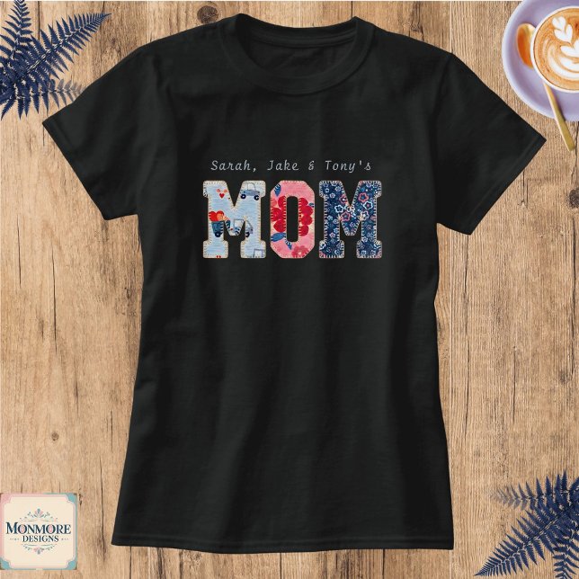 T-shirt Maman personnalisé Faux Patchwork (Créateur téléchargé)