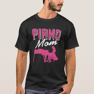 T-shirt Maman Piano Vie Musicale Femmes Fortes Derrière Le