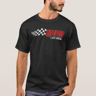 T-shirt Maman Pit Crew Race Car Anniversaire Famille Corre