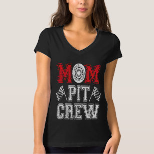 T-shirt Maman Pit Crew Voiture Course Mère Mécanique Cadea