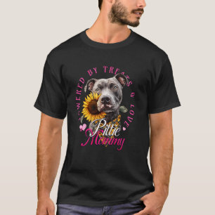 T-shirt Maman Pitbull Tournesol Maman Pittie Joli Pit Bull