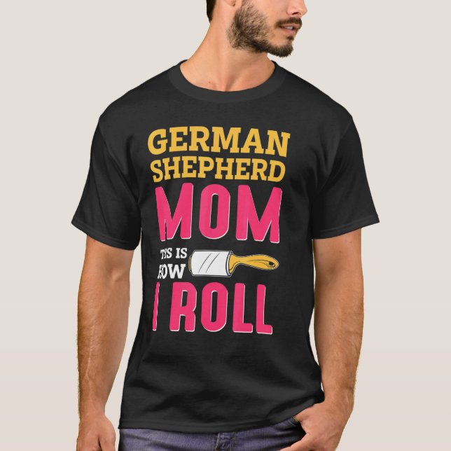 T-shirt Maman plaisanter Allemand Shepard Shepherd Chien K (Devant)