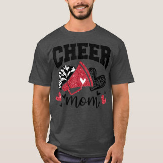 T-shirt Maman Pom-Pom Girl Léopard Équipe de Cheerleading