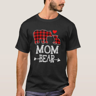 T-shirt Maman Porte Noël Noël Noël Pajama Rouge Rouge Roug