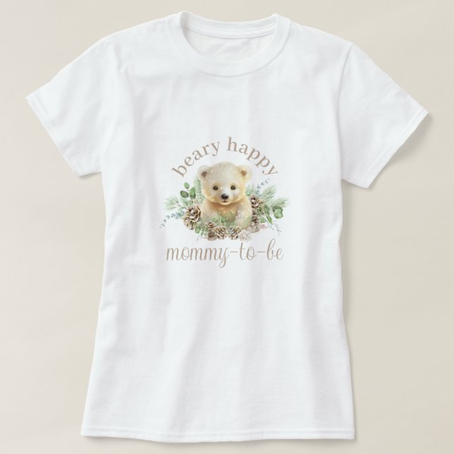 T-shirt Maman Pour Être Maman Baby shower Grossesse (Design devant)