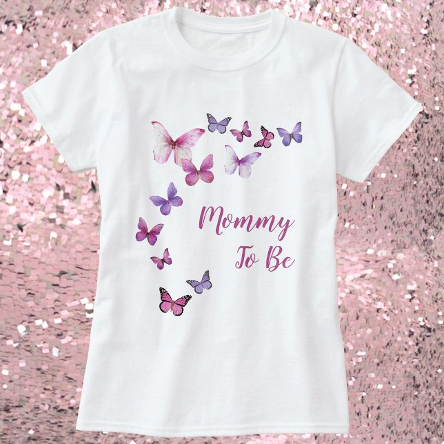 T-shirt Maman Pour Être Un Petit Baby shower Papillon (Créateur téléchargé)