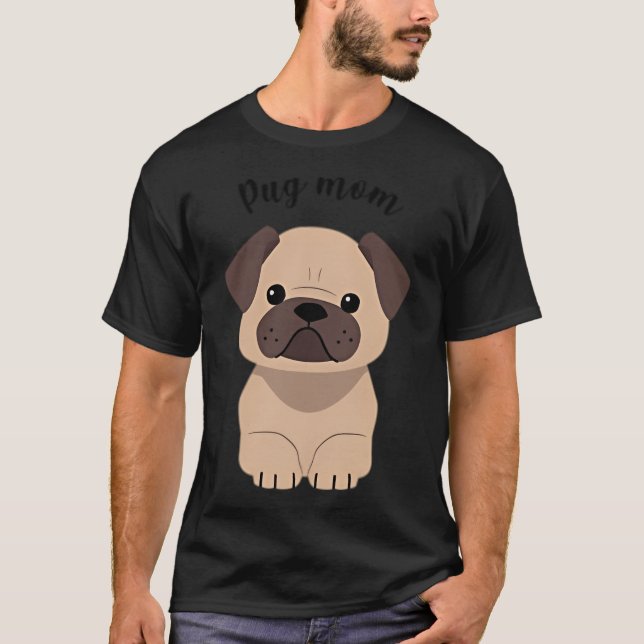 T-shirt Maman Pug (Devant)