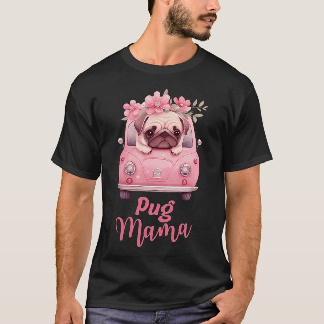 T-shirt Maman Pug (Devant)