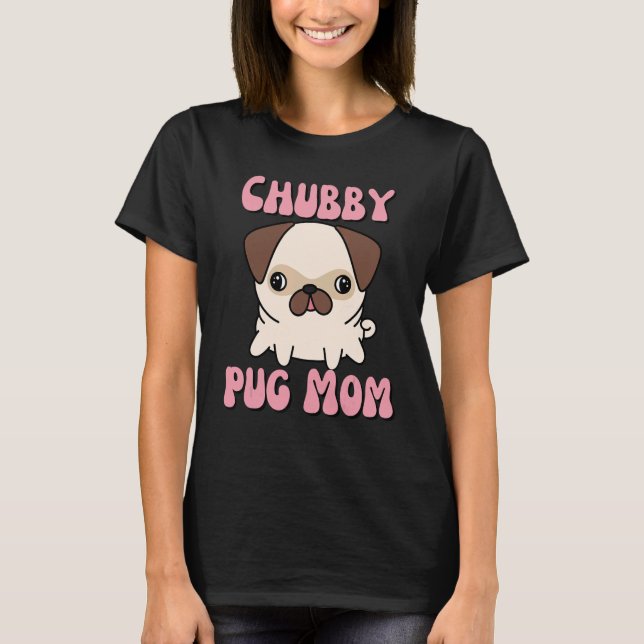 T-shirt Maman Pug Joufflu (Devant)