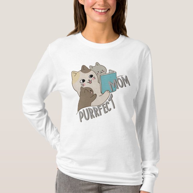 T-Shirt maman Purrfect (Devant)