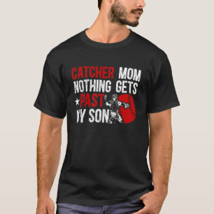 T-shirt Maman receveur de baseball Maman fière d'un chat r