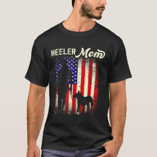 T-shirt Maman Red Blue Heeler Chien Bouvier Australien Amé