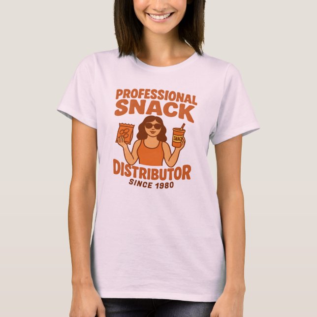 T-shirt Maman Rétro Groovy Distributrice de Snacks Profess (Devant)