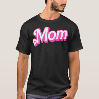 T-shirt Maman Rose Blanc Chevauchement Police Halloween Co