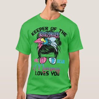 T-shirt Maman rose ou bleu vous aime Messy Bun lunettes Ge