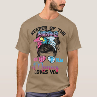 T-shirt Maman rose ou bleu vous aime Messy Bun lunettes Ge