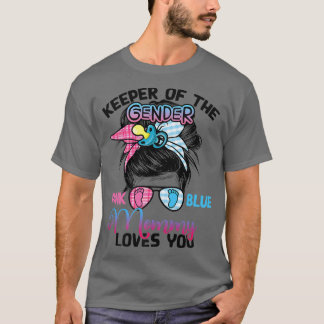 T-shirt Maman rose ou bleu vous aime Messy Bun lunettes Ge