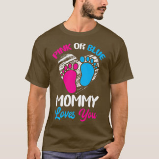 T-shirt Maman Rose Ou Bleue Aime Toi Bébé Genre Révéler Pa