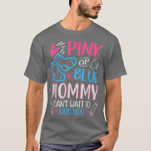 T-shirt Maman Rose Ou Bleue Bébé Se Sexe Reveil Party Sho
