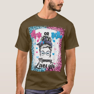 T-shirt Maman rose ou bleue Messy Bun Bleached Genre Revea
