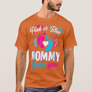 T-shirt Maman Rose Ou Bleue Vous Aime Empreintes Génétique
