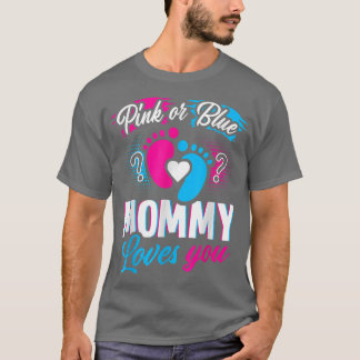 T-shirt Maman Rose Ou Bleue Vous Aime Empreintes Génétique