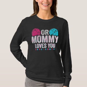 T-shirt Maman Rose Ou Bleue Vous Aime Genre Révéler Bébé 2