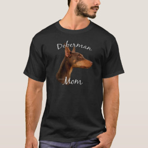 T-shirt Maman (rouge) 2 de Pinscher de dobermann