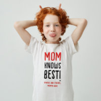 Maman Sait Mieux Drôle Typographie Moderne Rouge N