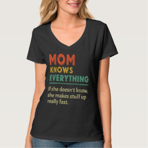 T-shirt Maman sait tout ce que la Fête des mères des femme