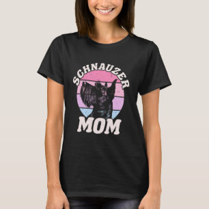 T-shirt Maman schnauzer chien drôle fête des mères vintage