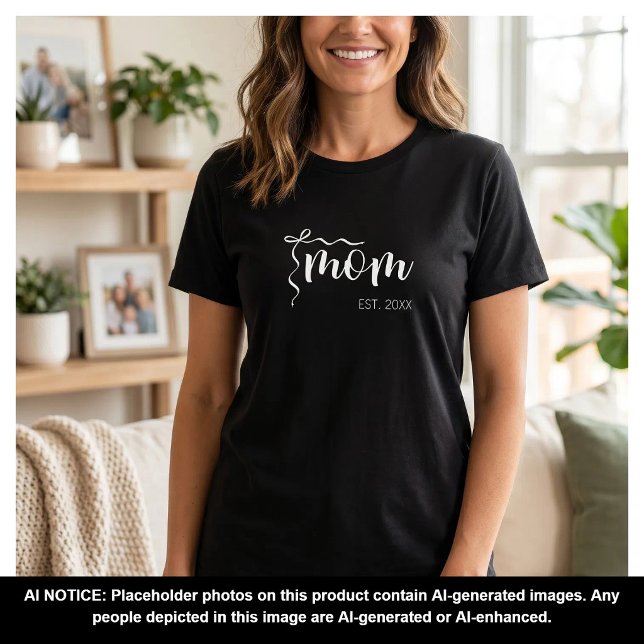 T-shirt Maman Script Établie Arc Cute  (Créateur téléchargé)