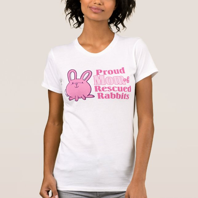 T-shirt Maman secourue de lapins (Devant)