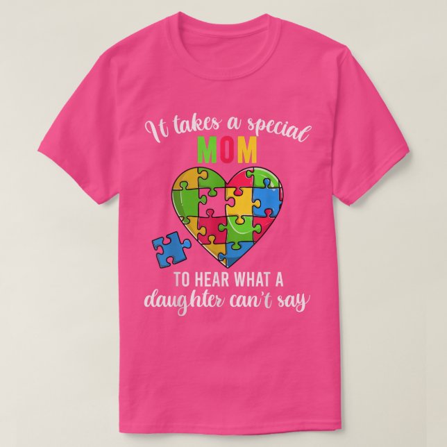T-shirt Maman Sensibilisation sur l'autisme Famille Soutie (Design devant)